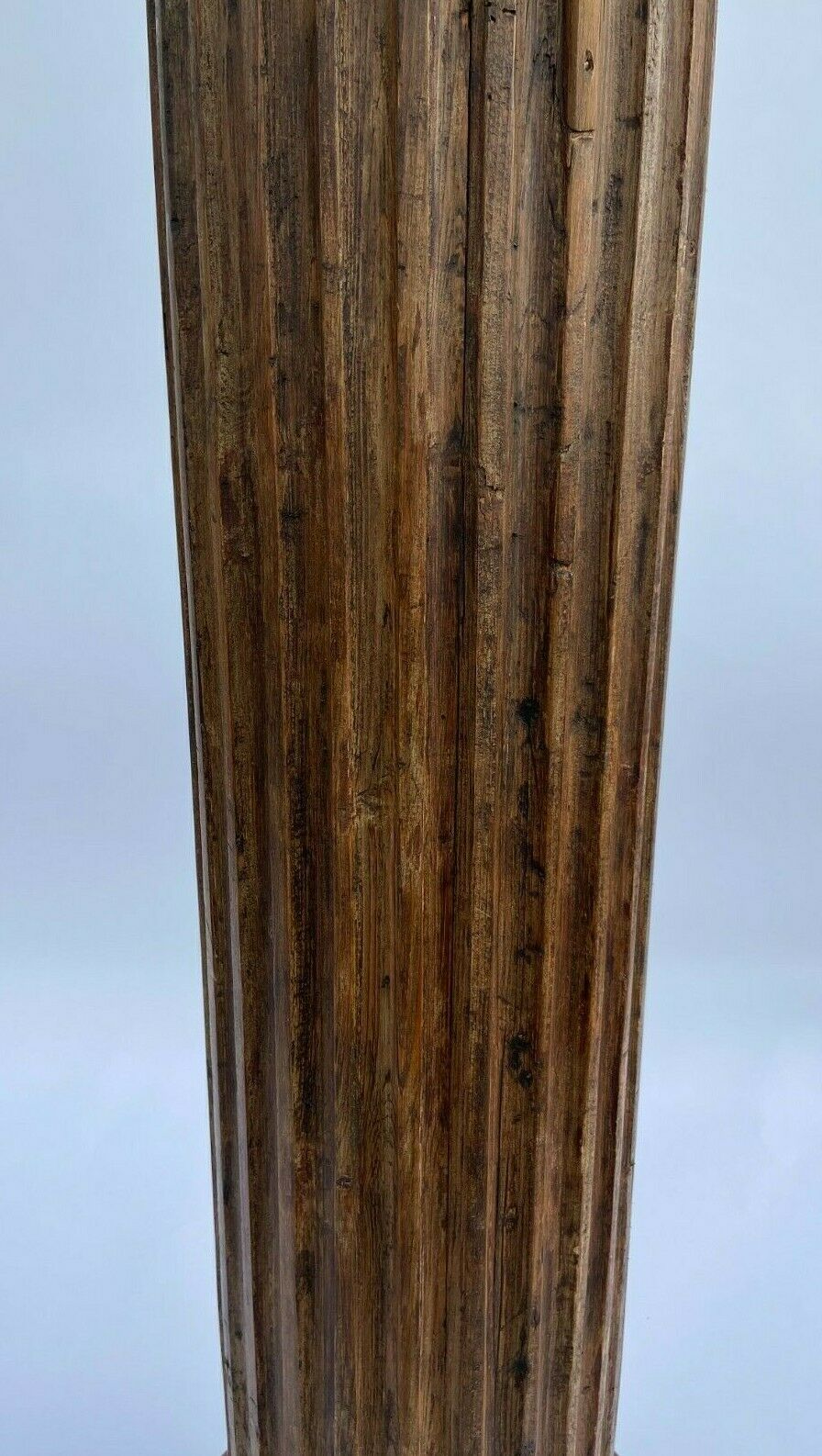 Louis XVI style column cannelee wooden pearl for sculpture
