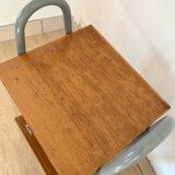 Pair of vintage boarding school bedside tables