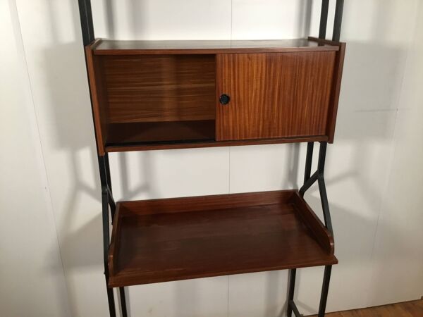 Secrétaire vintage avec rangement fermé et étagère