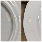4 anciennes assiettes fleurs Luneville