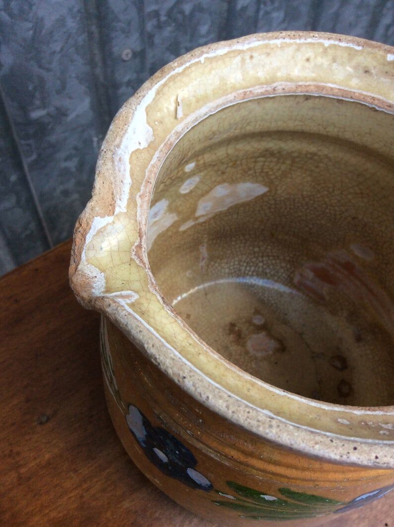 French pottery pitcher