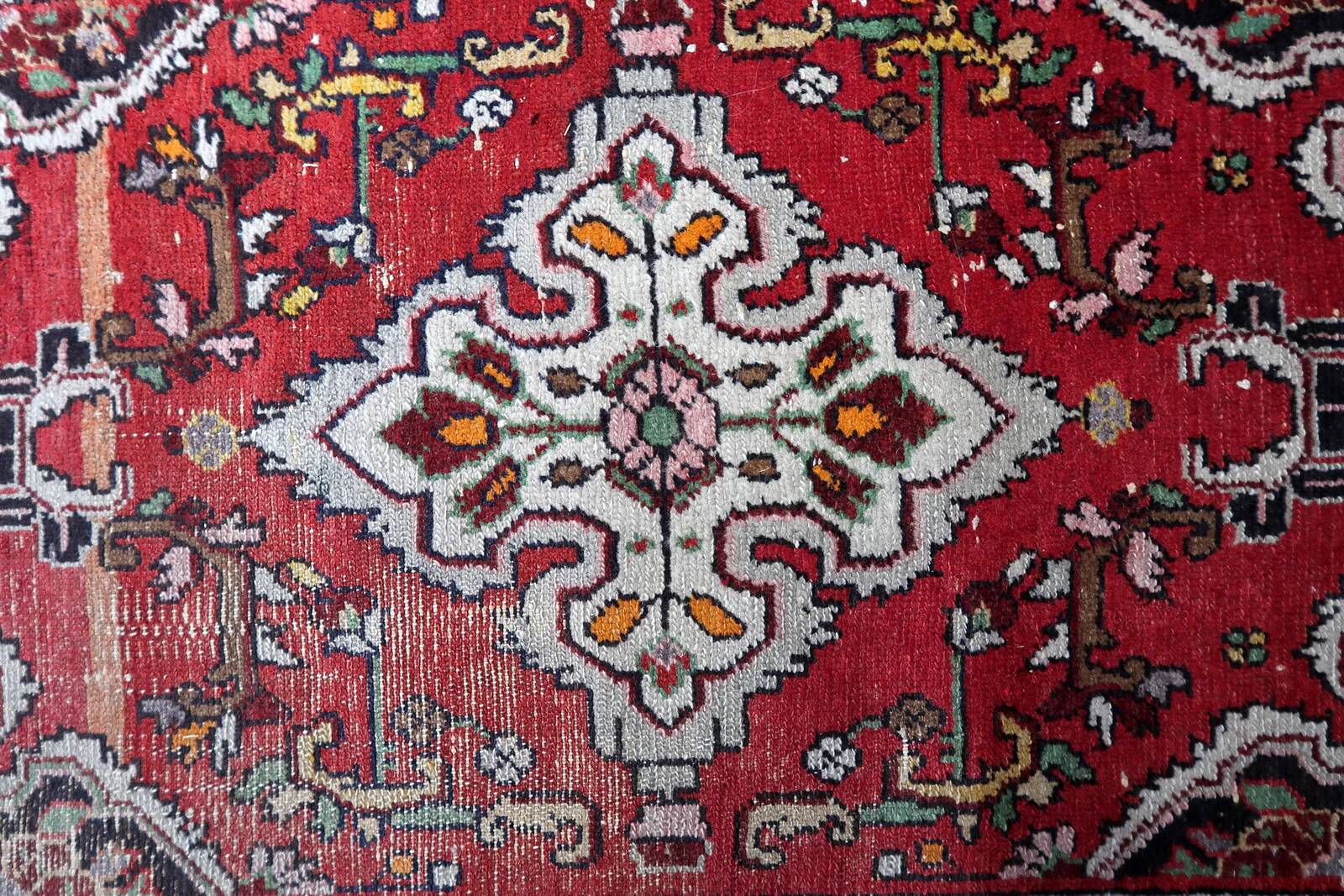 Handmade antique Persian Malayer runner rug 77cm x 382cm, 1920s