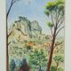 "La Roque Alric" watercolor on paper by Gabriel Kissling