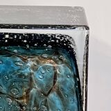 Cubical glass table lamp from Murano by Limburg, Germany, 1970s.