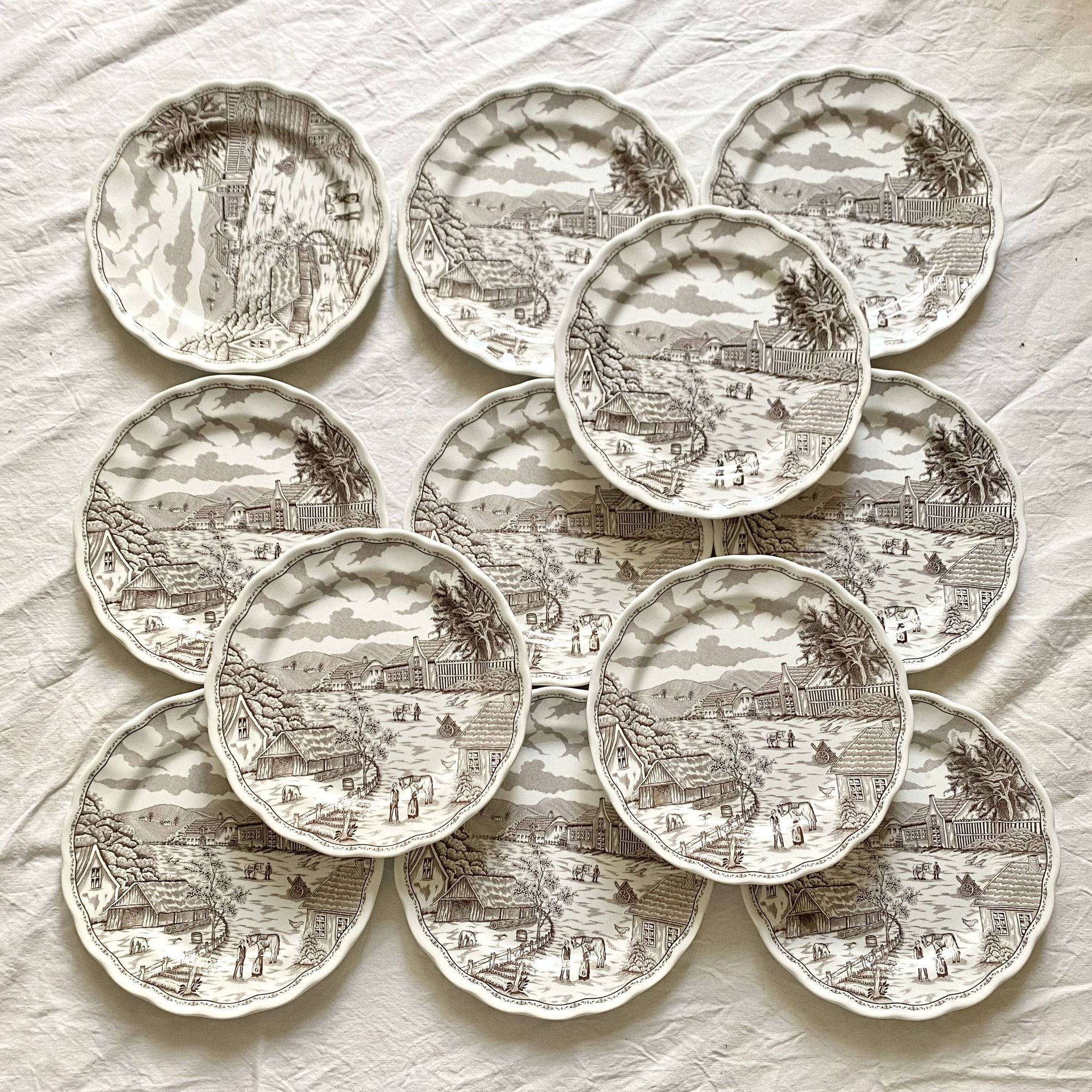Swiss landscape Italy 25-piece dinner and soup plates