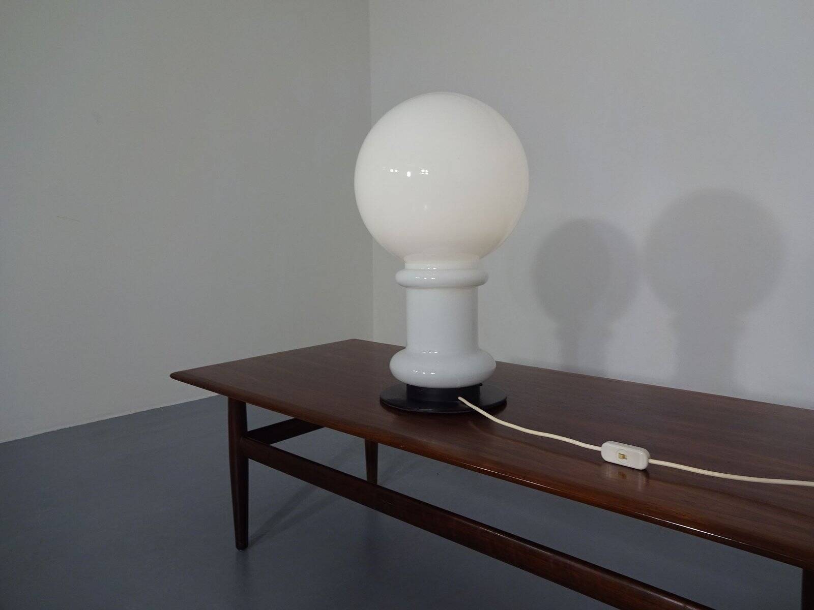 Opal Glass Floor Lamp from Glashütte Limburg, Germany, 1960s