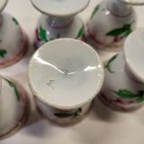 Set of 6 Lunéville Faience Egg Cups KG Reverbère