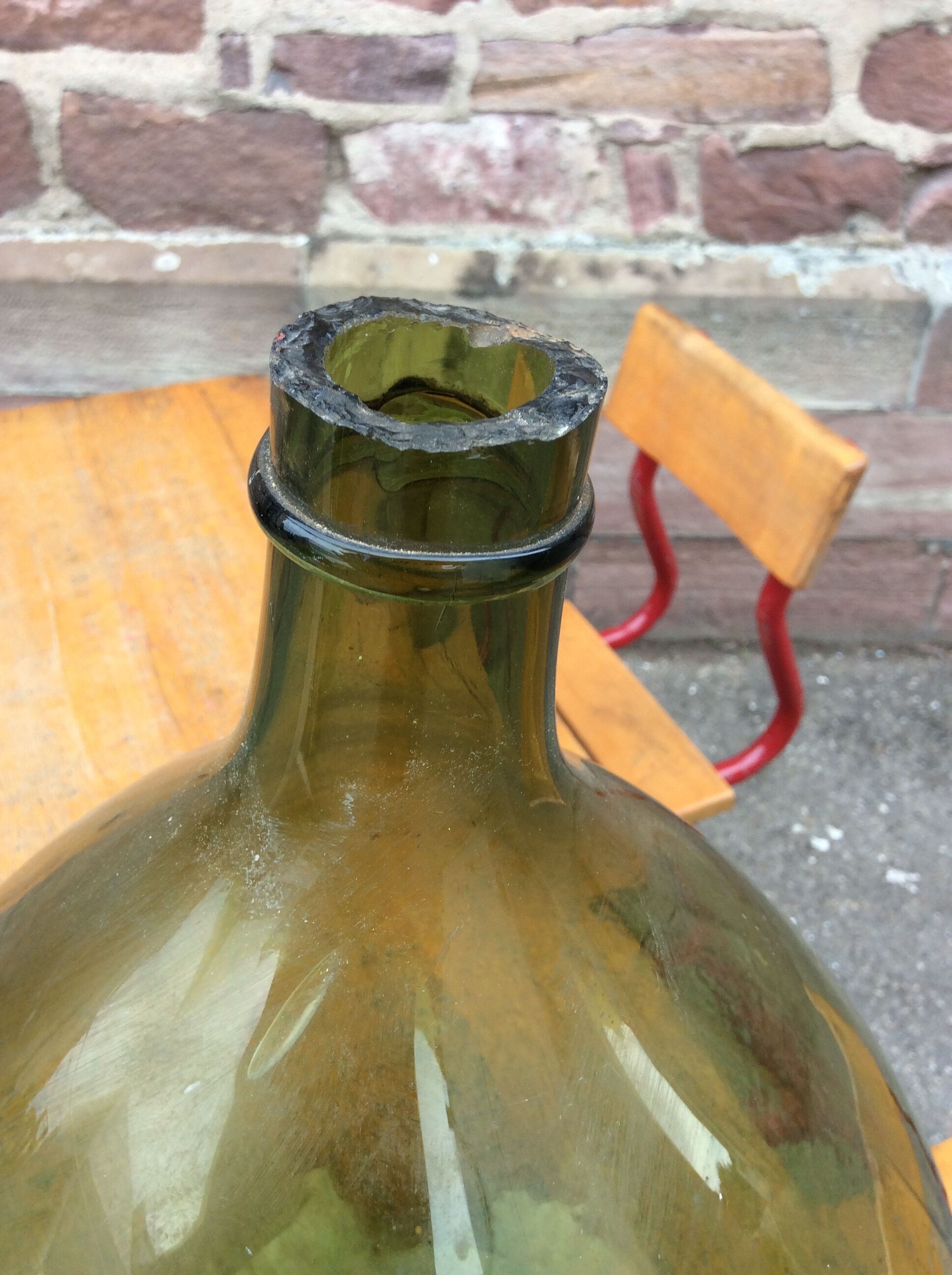 Demijohn 20 liters vintage green
