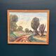 Original Mid Century Swedish Oil On Panel – “Path” By J.A. – Vintage & Framed – 74 × 60 Cm