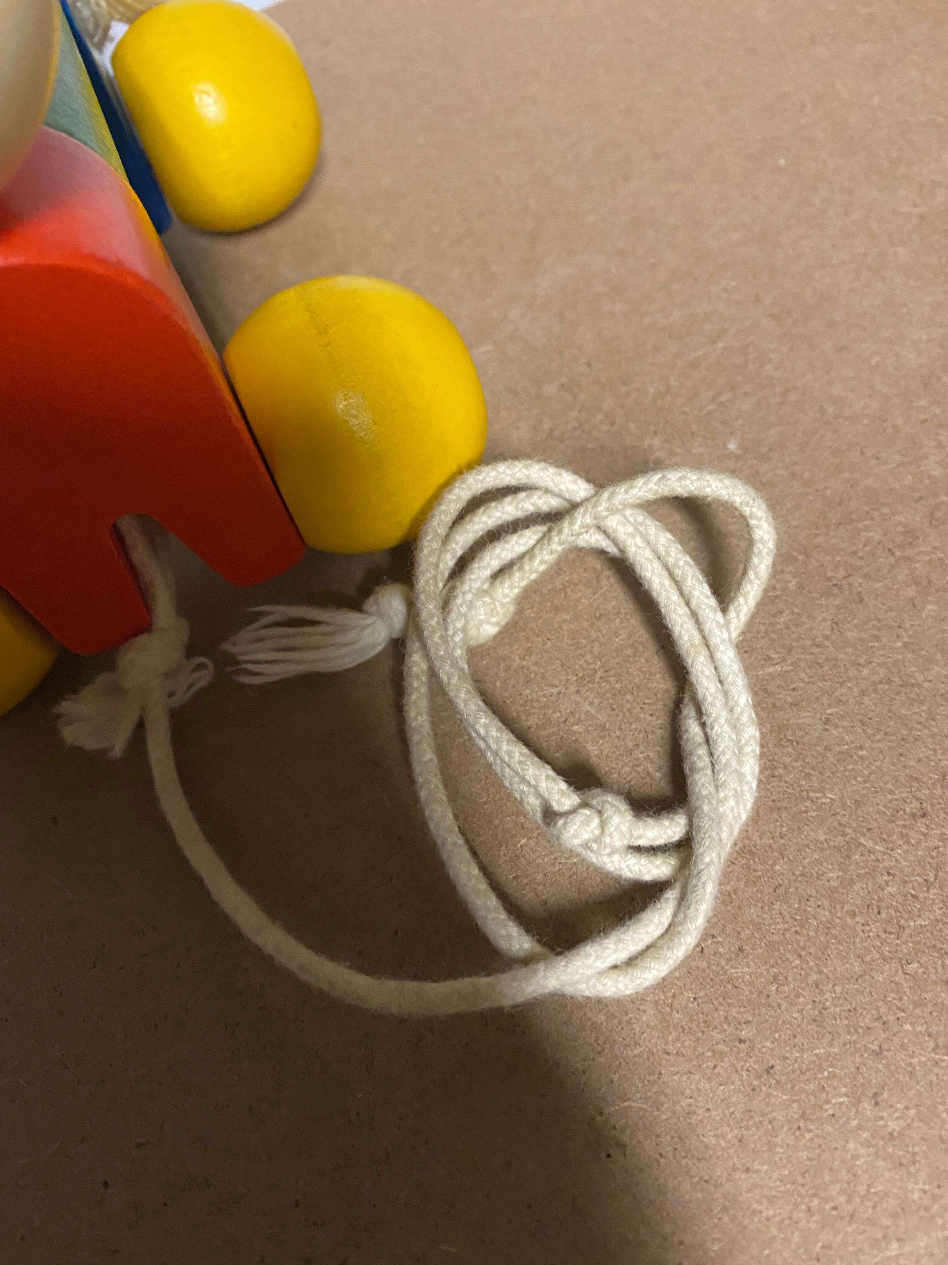 Old wooden toy to pull