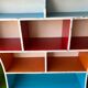 Wall-mounted or free-standing wooden locker shelf