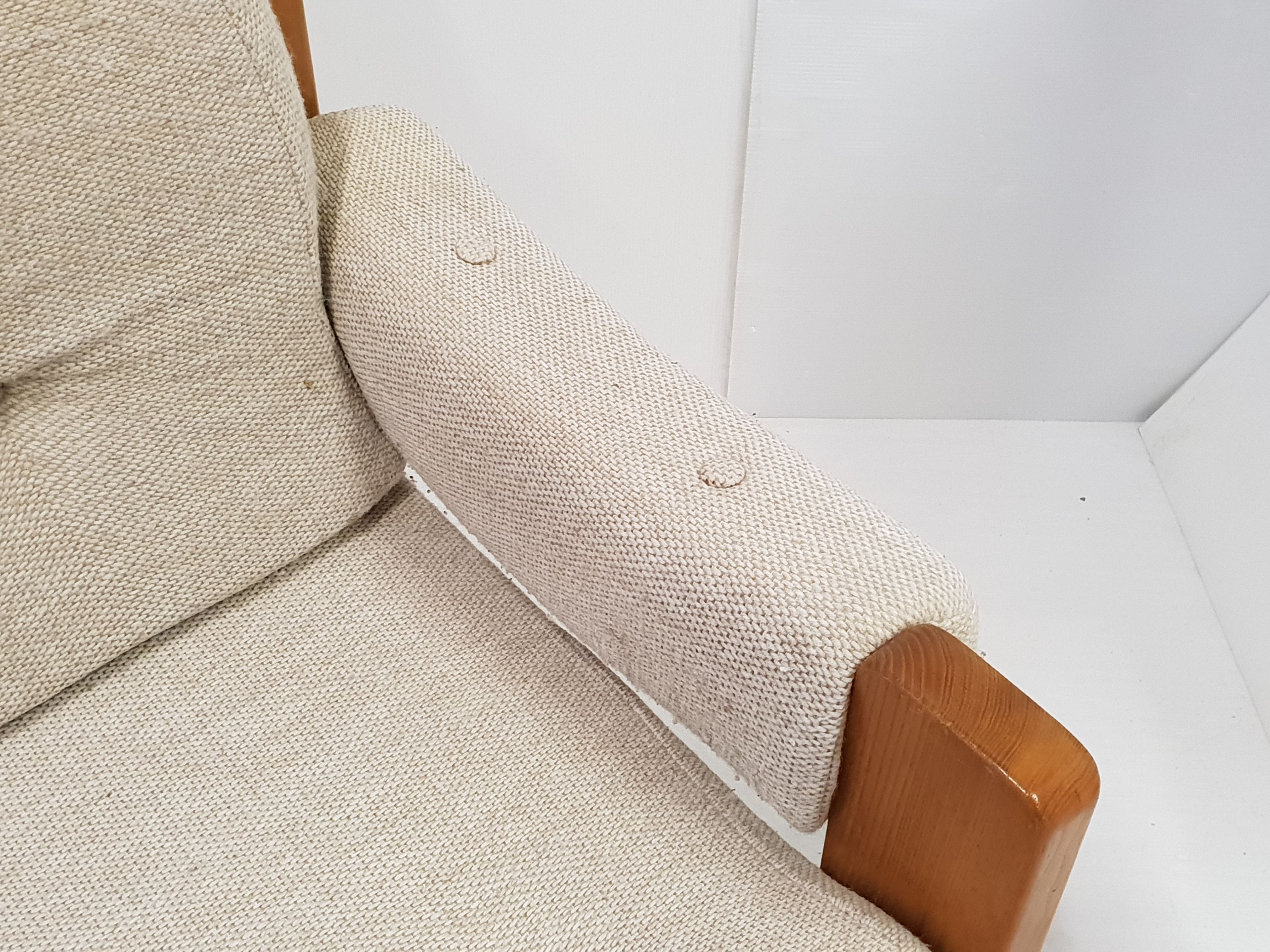 Wool and pine chair, 1960