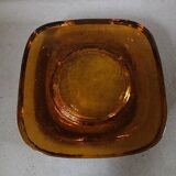 Vintage amber glass ashtray