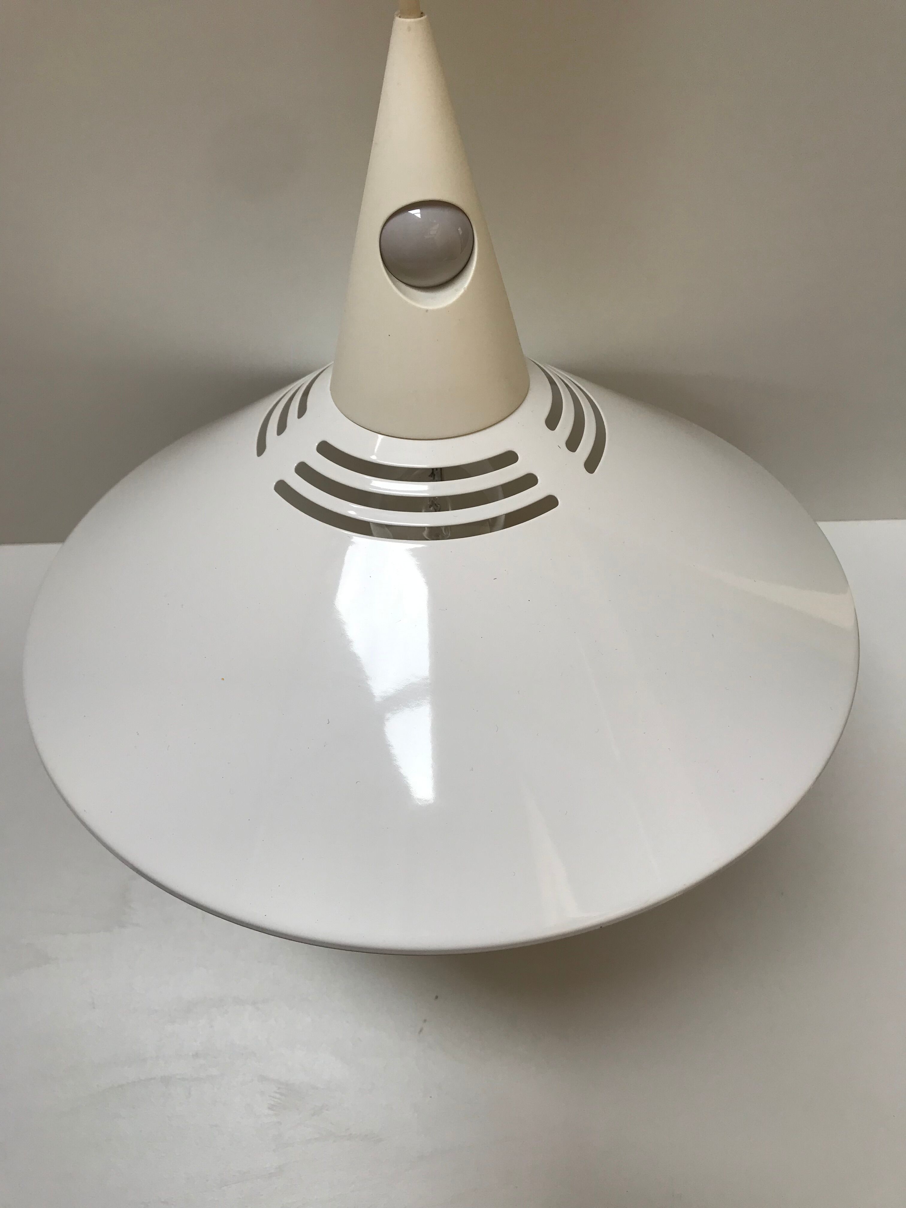White metal pendant light