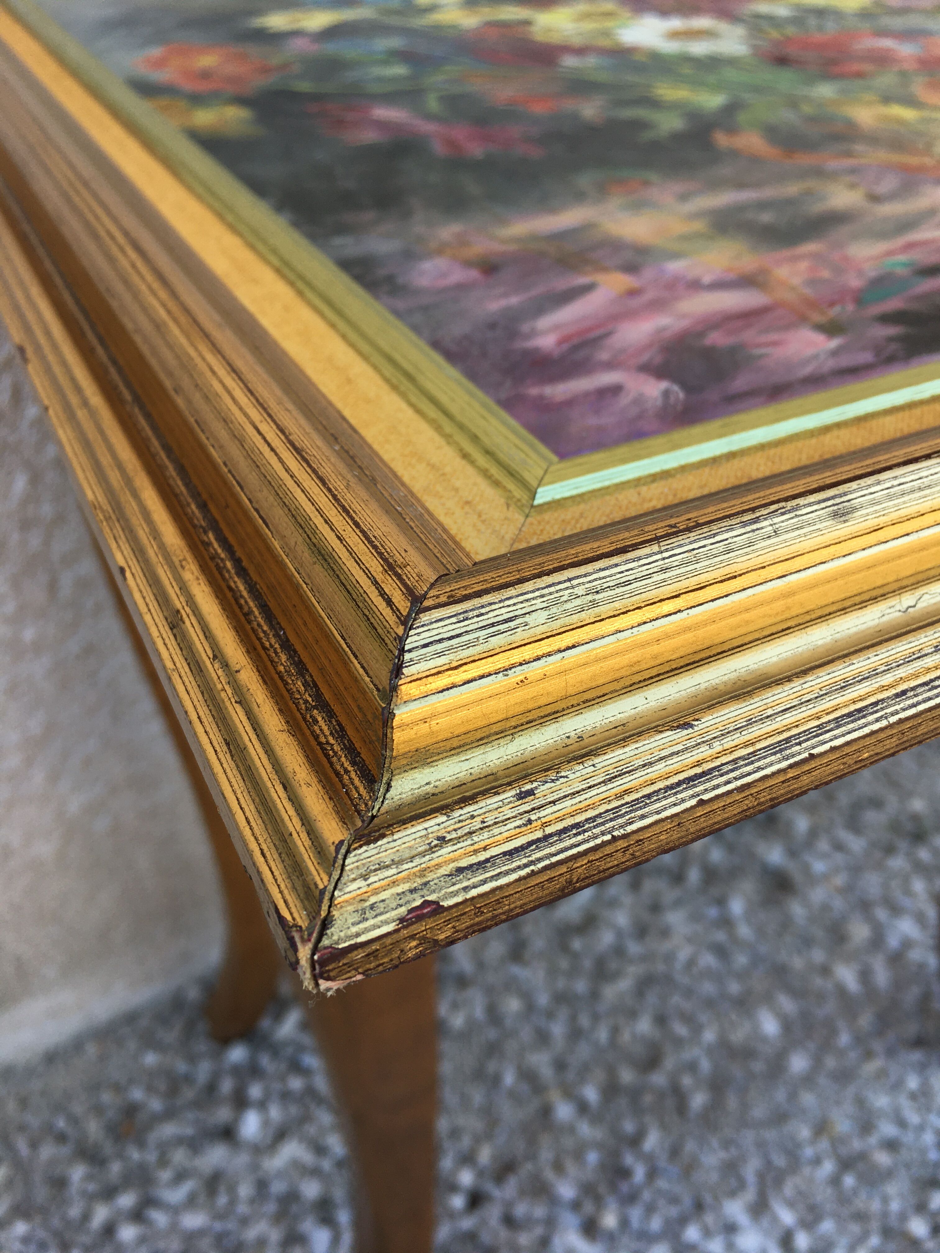 Painting on wood bouquet of flowers