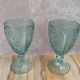Set of 4 moulded glass glasses – vintage style