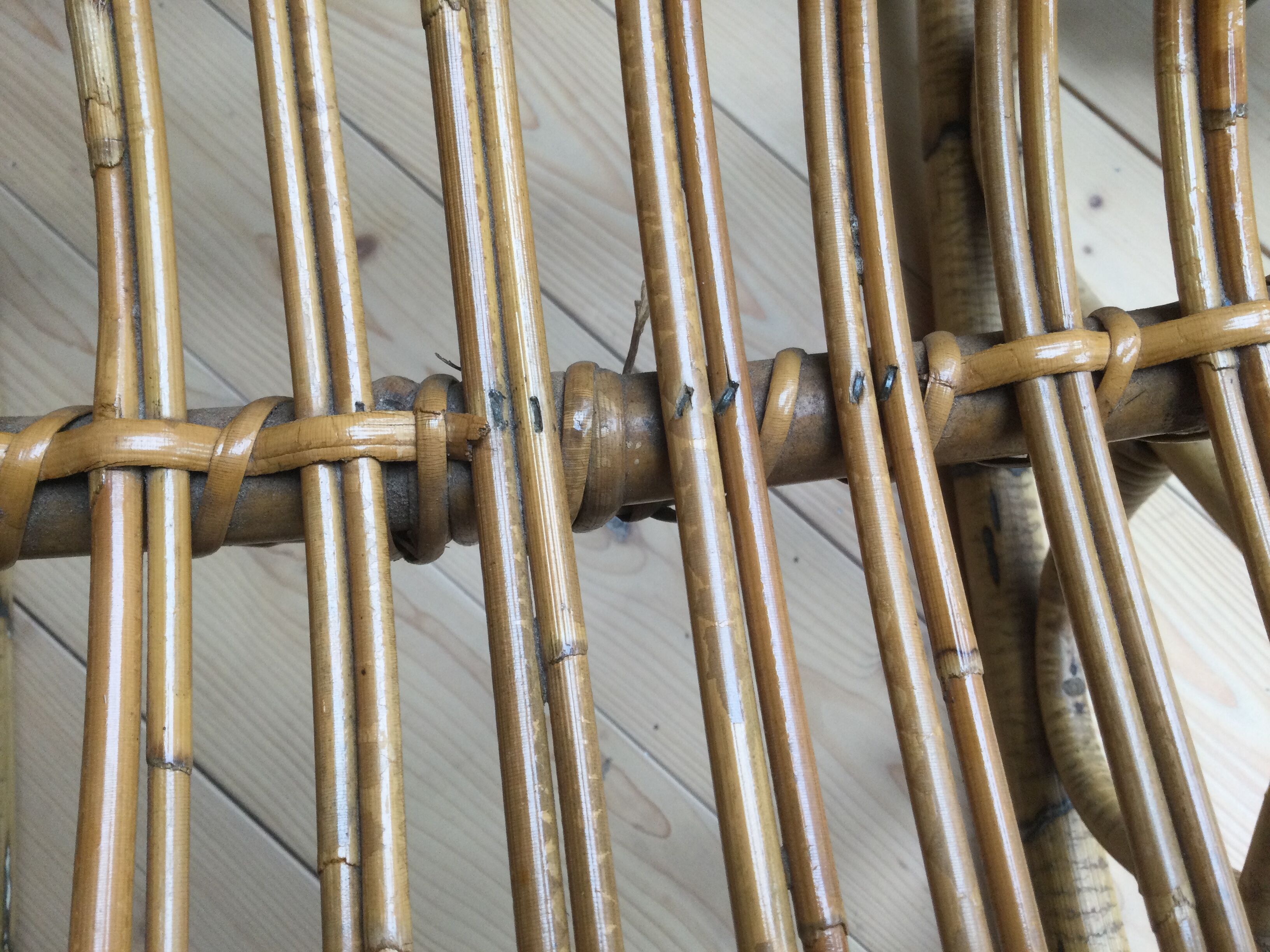 Fauteuil à bascule rocking chair en rotin