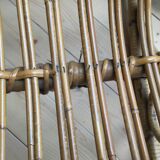 Fauteuil à bascule rocking chair en rotin