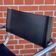 Tabouret de bar vintage en cuir noir et chrome, Italie