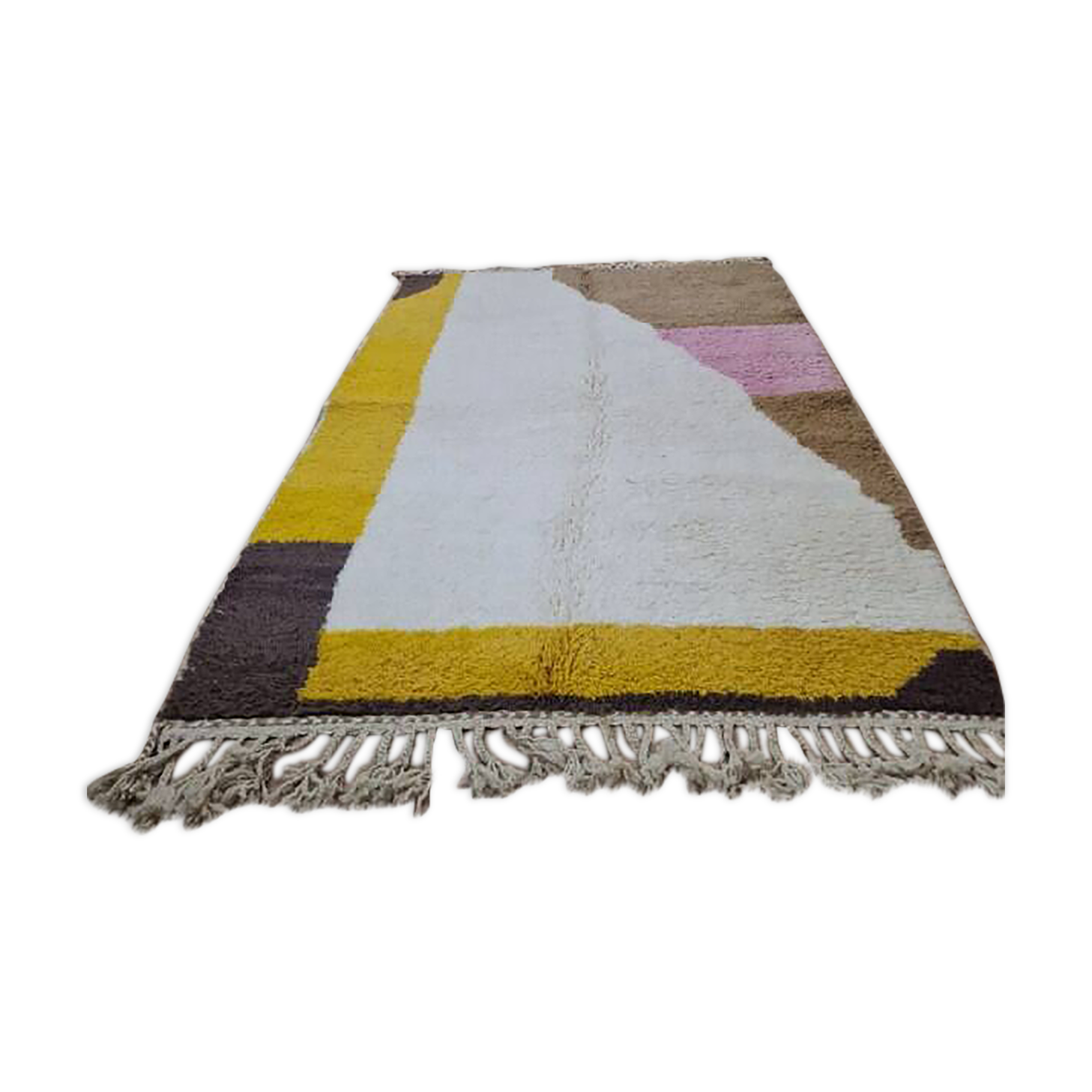 Handmade wool Berber rug 252x155 cm
