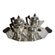 Art Deco tea or coffee service in silver-plated metal