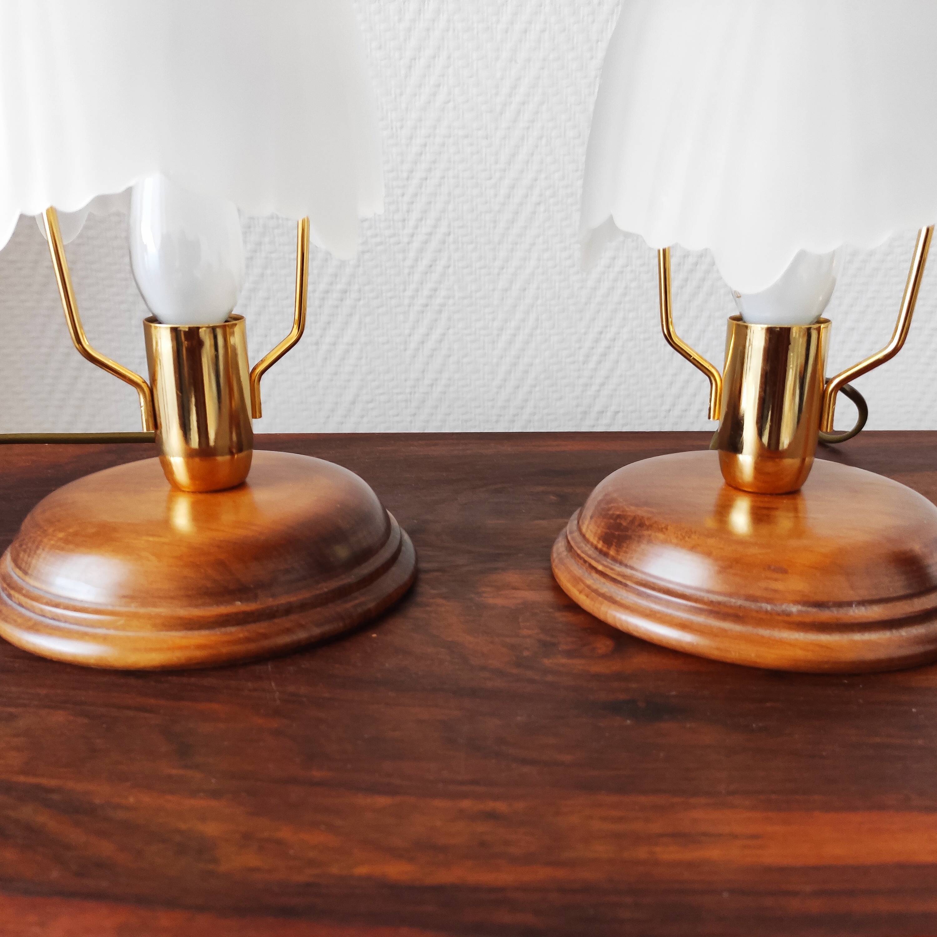 Pair of vintage Italian art deco style lamps