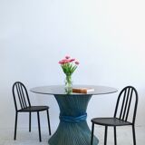 Table bamboo Mc Guire blue lazure
