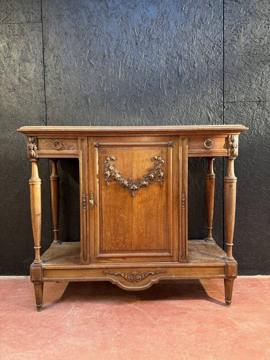 Solid oak sideboard - 1950s