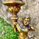Pair of large candlesticks with cherubs