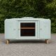 Art Deco sideboard in solid wood – Verdigris – 140 cm