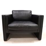 Fauteuil en cuir Knoll Studio Line par Jürgen Lange, 1970