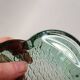 Vintage thick green glass aperitif bowl in the shape of a clover