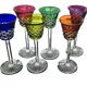 Baccarat - 6 Verres a Vin De Couleurs Modèle Burgos
