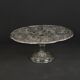 Clear Art Deco Cake Stand Pressed Glass Vintage Cake Stand SIV Deposé