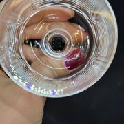 8 antique baccarat crystal wine glasses cut engraved 10742