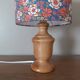 lampe bois vintage inspiration pop liberty/fleurs