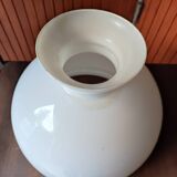 Globe lampshade opaline chandelier and lamp