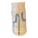 Beautiful stoneware vase glazed by the ceramist Jean Tessier. Late 20th century