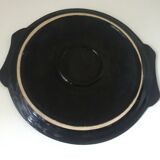 Vintage black ceramic pie dish