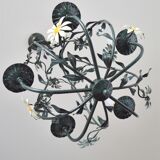 Lustre ceiling design flowers of the 60s art nouveau