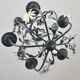 Lustre ceiling design flowers of the 60s art nouveau