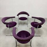 Vintage dining bullhorn chairs 1960s