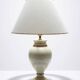Ivory crackled earthenware lamp, in the style of vintage Le Dauphin.