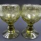Lot of 8 glasses of wine or water - bubbling glass year 1970