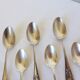 3 small spoons + 3 vintage silver-plated metal mocha spoons