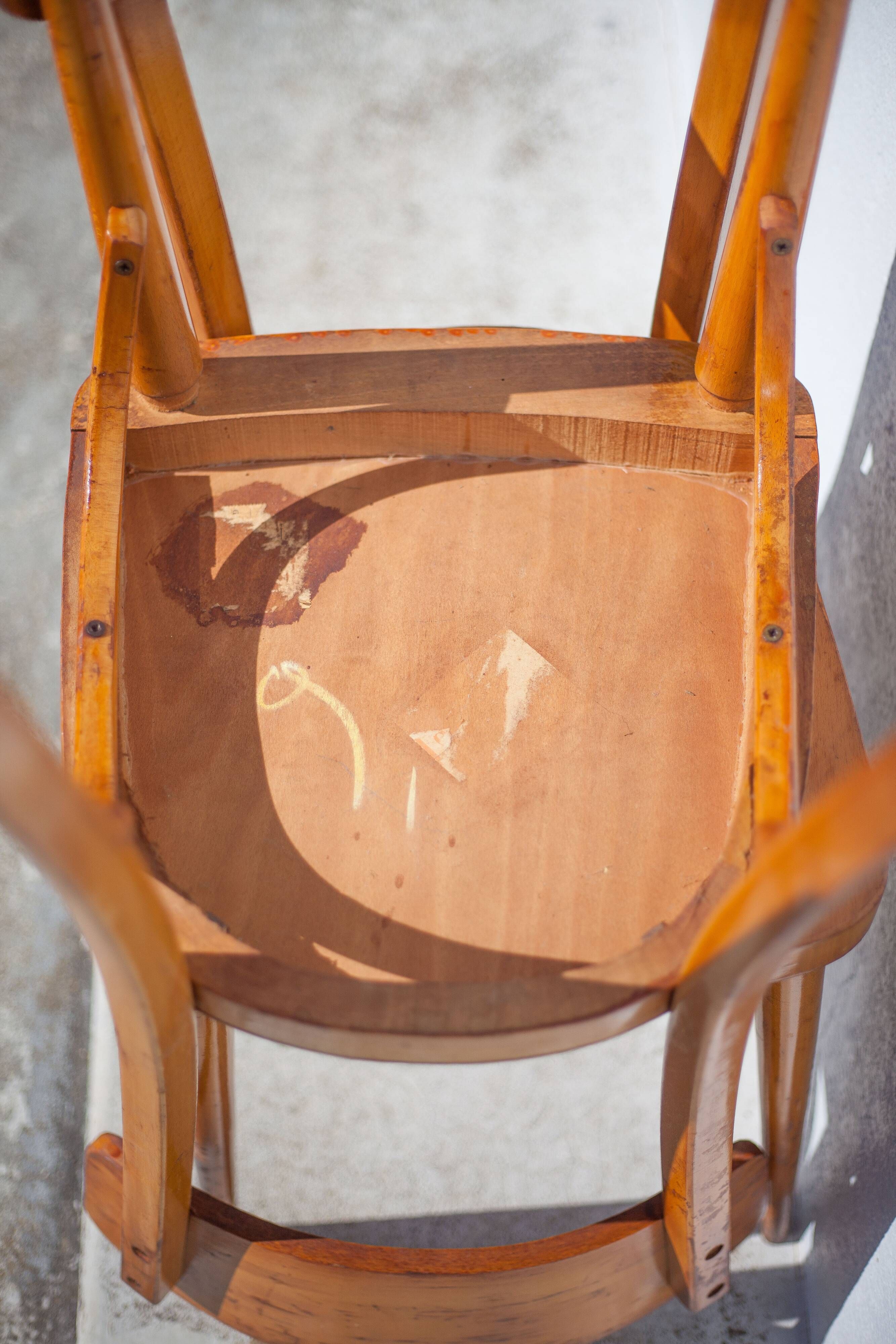 Pair of vintage wooden chairs