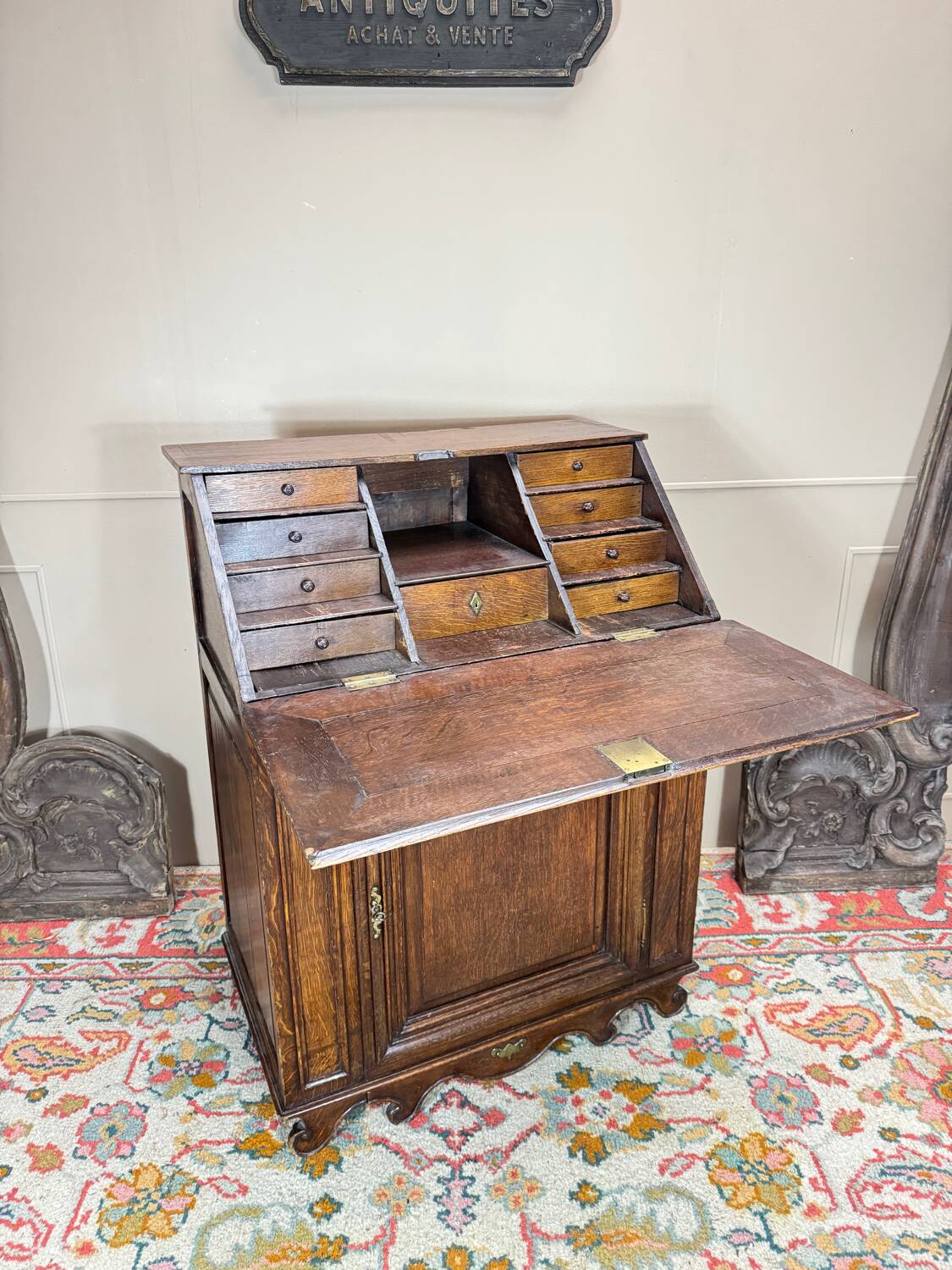 Louis XIV Period 18th Century Oak Sloping Desk