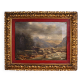 Peinture italienne, paysage signé et daté de 1846