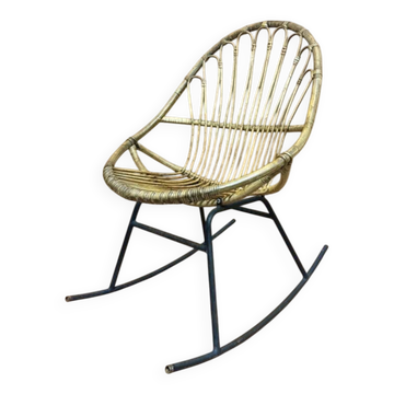 rocking rattan chair