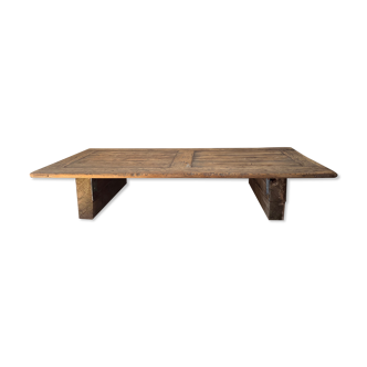Table basse bois brut